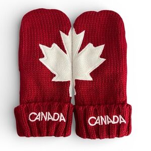 HUDSON’S BAY Olympic Canada Mittens with Maple Leaf
